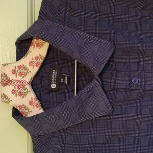 Men's Haggar Clothing XXL navy button up